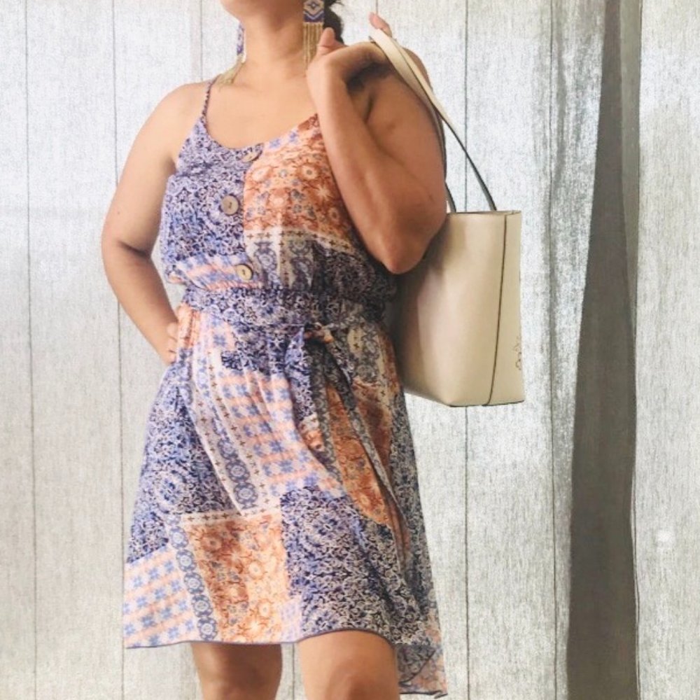 Blue Summer Flower Dress